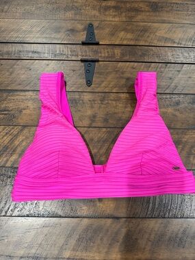 Rip Curl Hot Pink Ribbed Bikini Top